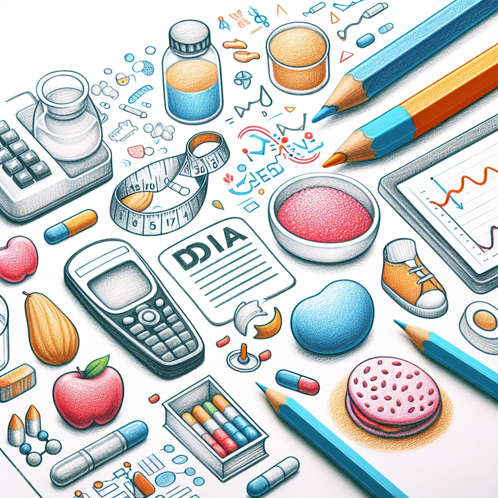 Pastelková ilustrace znázorňující téma: Diabetes