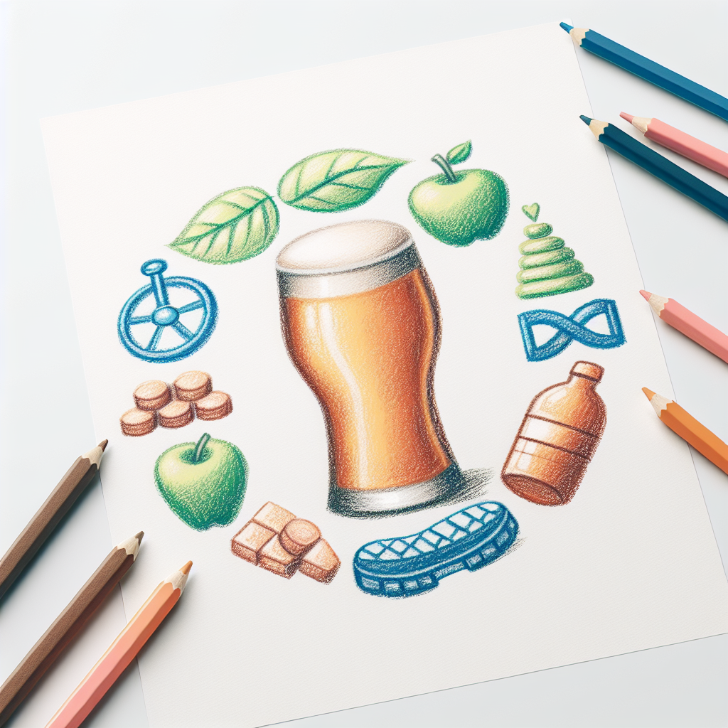 Pastelková ilustrace znázorňující téma: Zdraví a životní styl