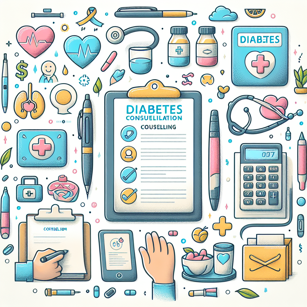 Pastelková ilustrace znázorňující téma: Diabetologie