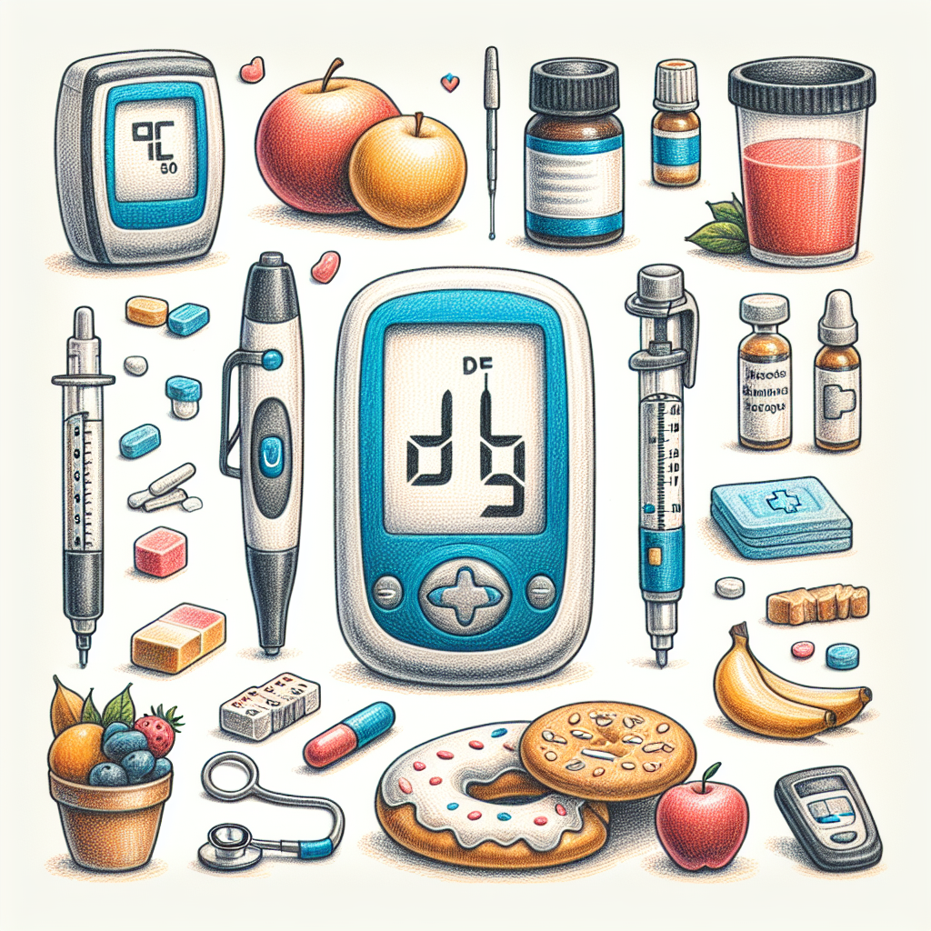 Pastelková ilustrace znázorňující téma: Diabetes