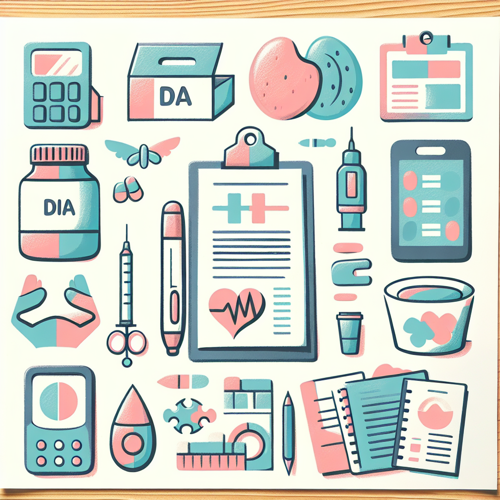 Pastelková ilustrace znázorňující téma: Diabetes