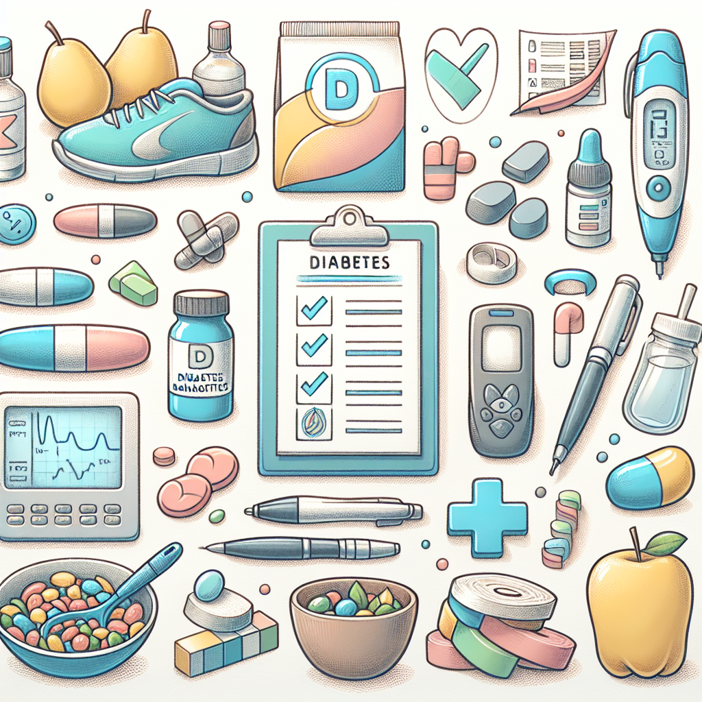 Pastelková ilustrace znázorňující téma: Diabetologie