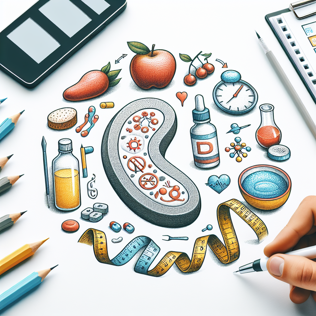 Pastelková ilustrace znázorňující téma: Diabetologie