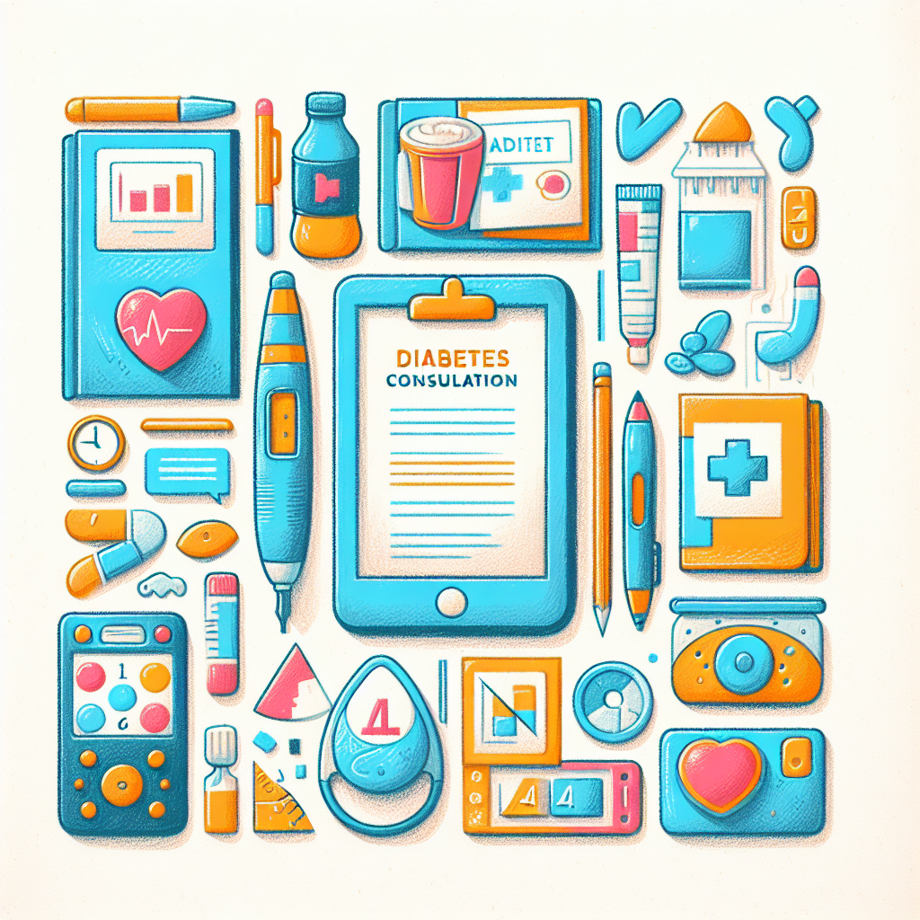 Pastelková ilustrace znázorňující téma: Diabetologie