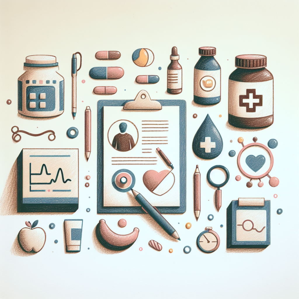 Pastelková ilustrace znázorňující téma: Diabetes