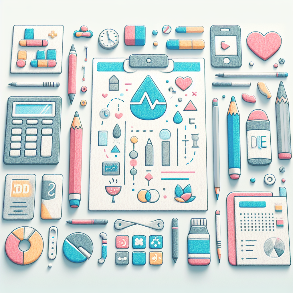 Pastelková ilustrace znázorňující téma: Diabetes