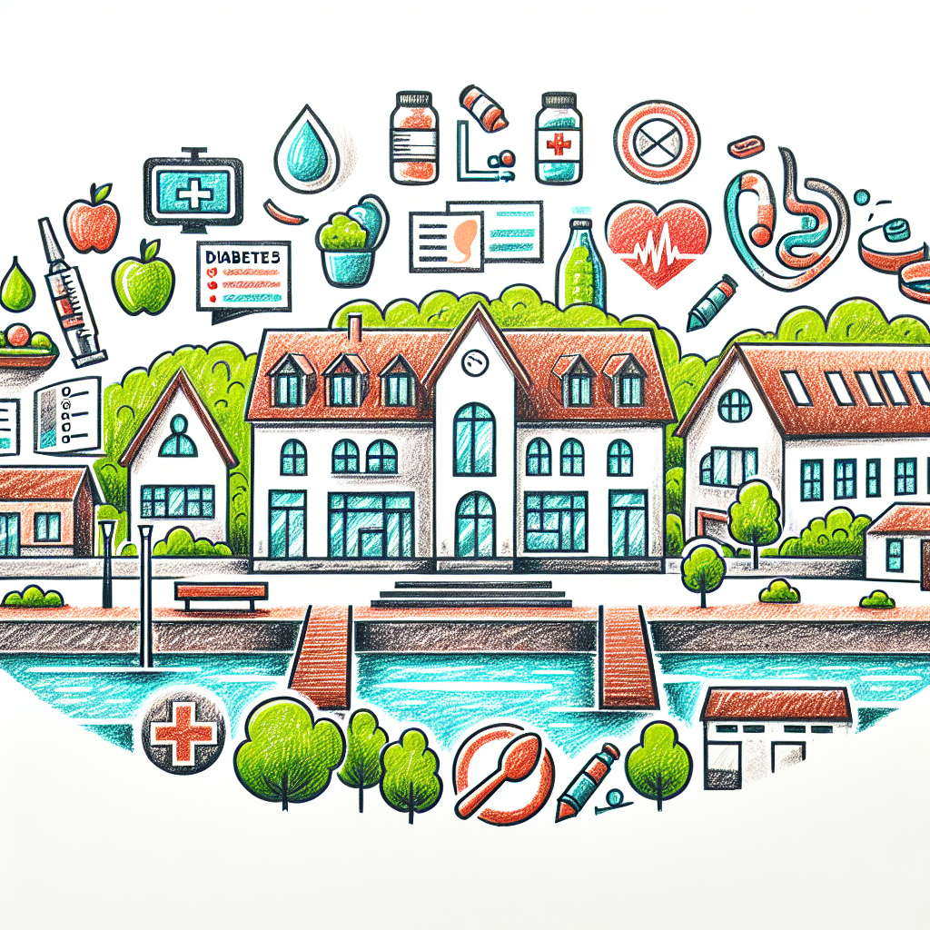 Pastelková ilustrace znázorňující téma: Diabetes