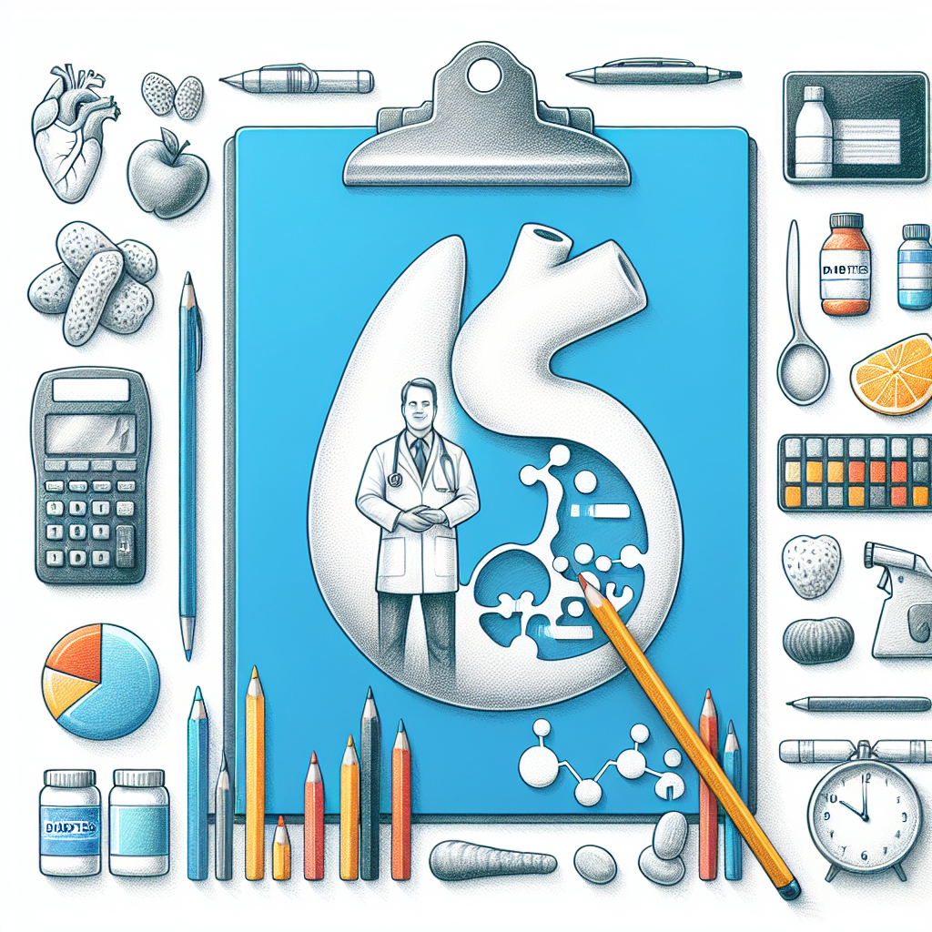 Pastelková ilustrace znázorňující téma: Diabetes
