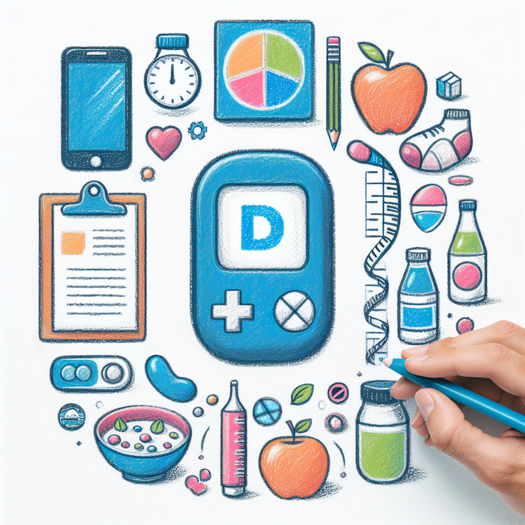 Pastelková ilustrace znázorňující téma: Cukrovka