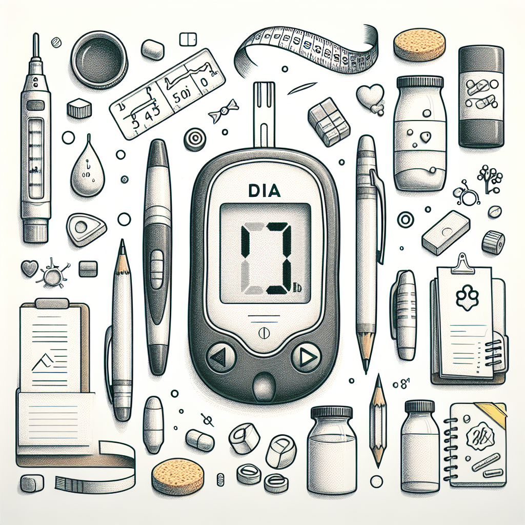 Pastelková ilustrace znázorňující téma: Diabetes