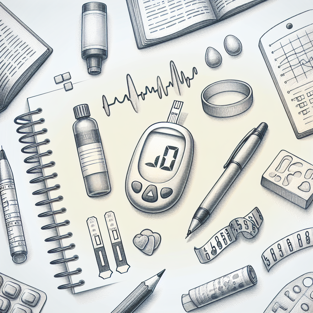 Pastelková ilustrace znázorňující téma: Diabetes