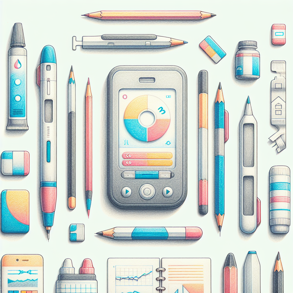 Pastelková ilustrace znázorňující téma: Diabetes