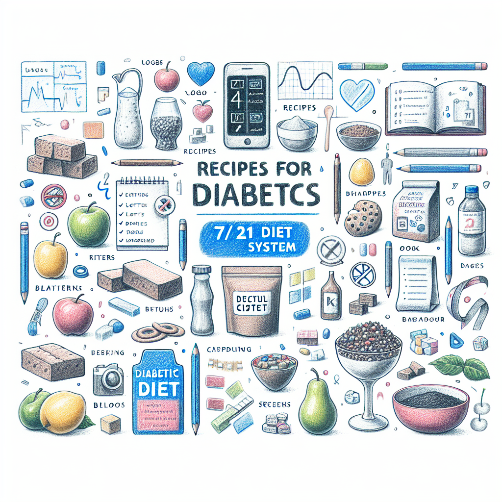 Pastelková ilustrace znázorňující téma: Diabetická strava
