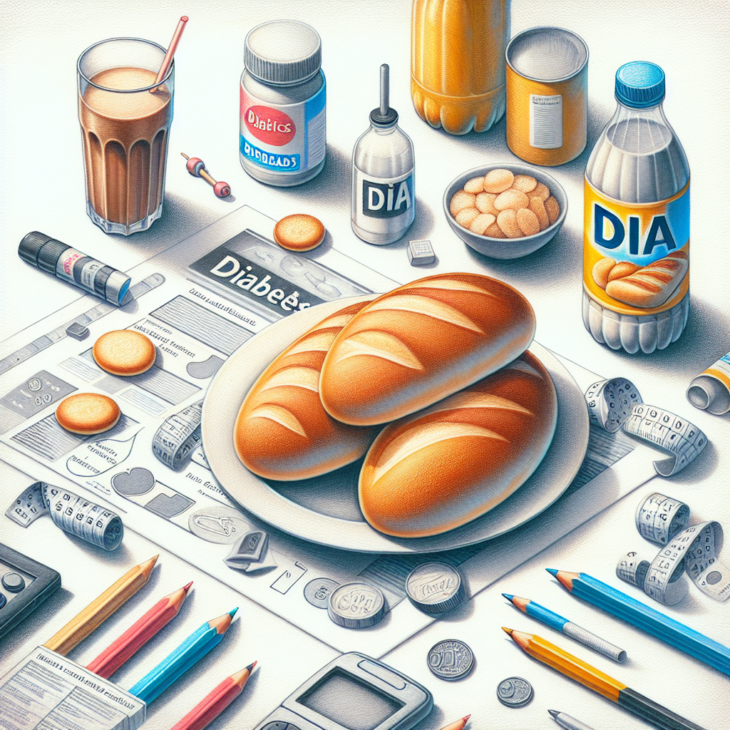 Pastelková ilustrace znázorňující téma: Diabetická strava