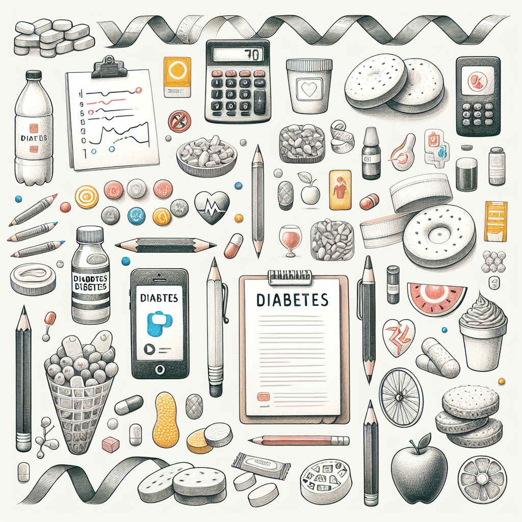Pastelková ilustrace znázorňující téma: Diabetes