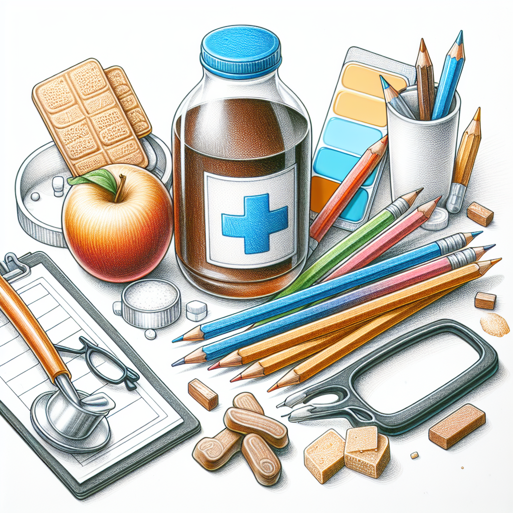 Pastelková ilustrace znázorňující téma: Diabetes