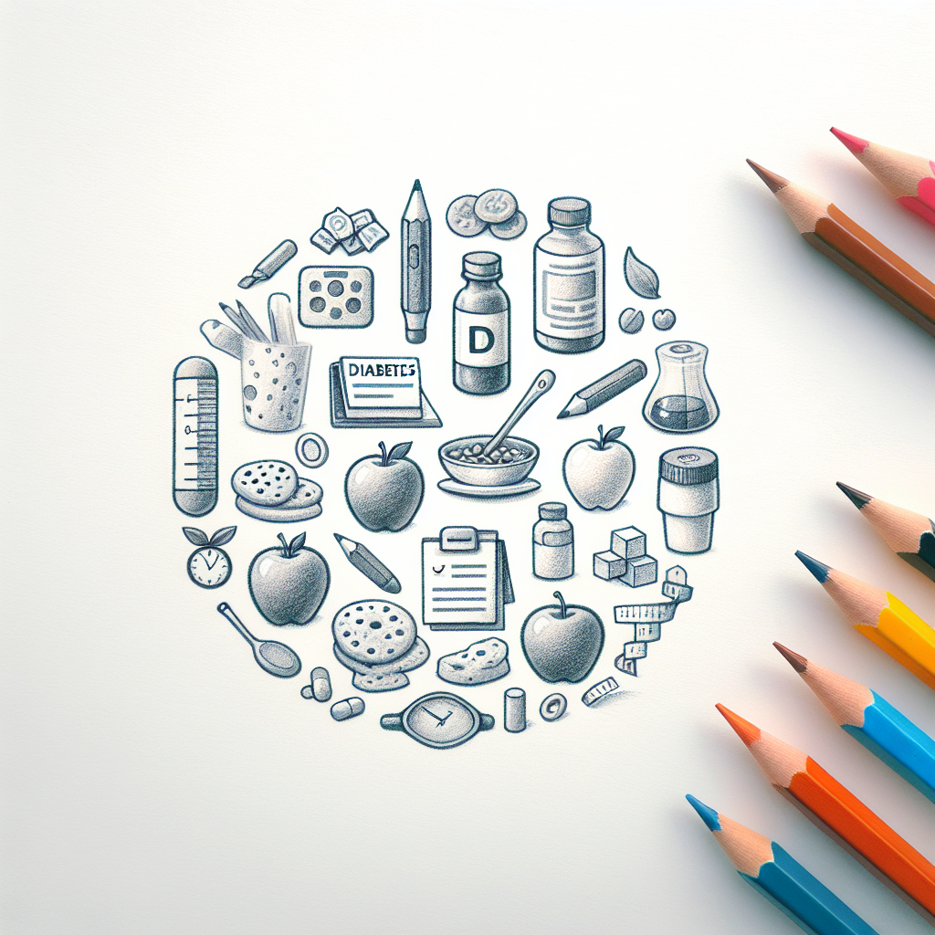 Pastelková ilustrace znázorňující téma: Cukrovka