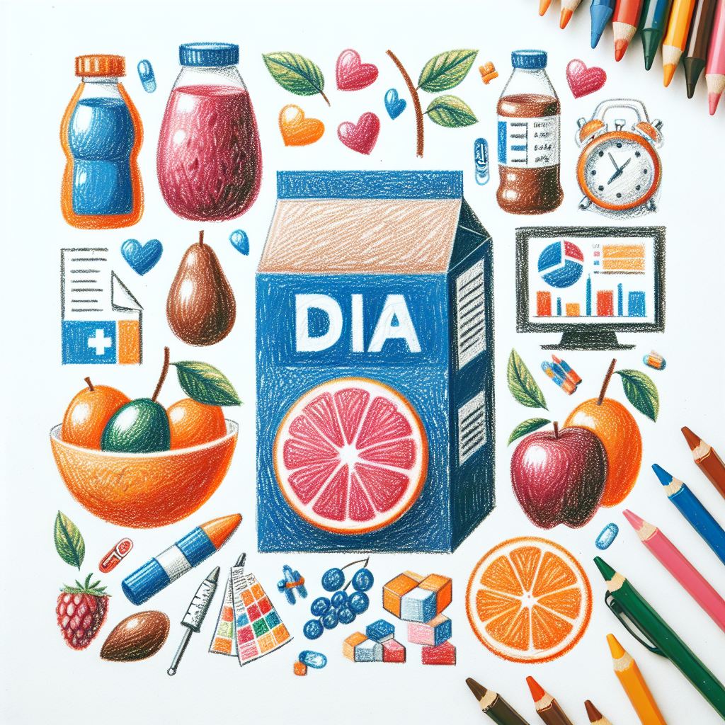 Pastelková ilustrace znázorňující téma: Zdraví a strava