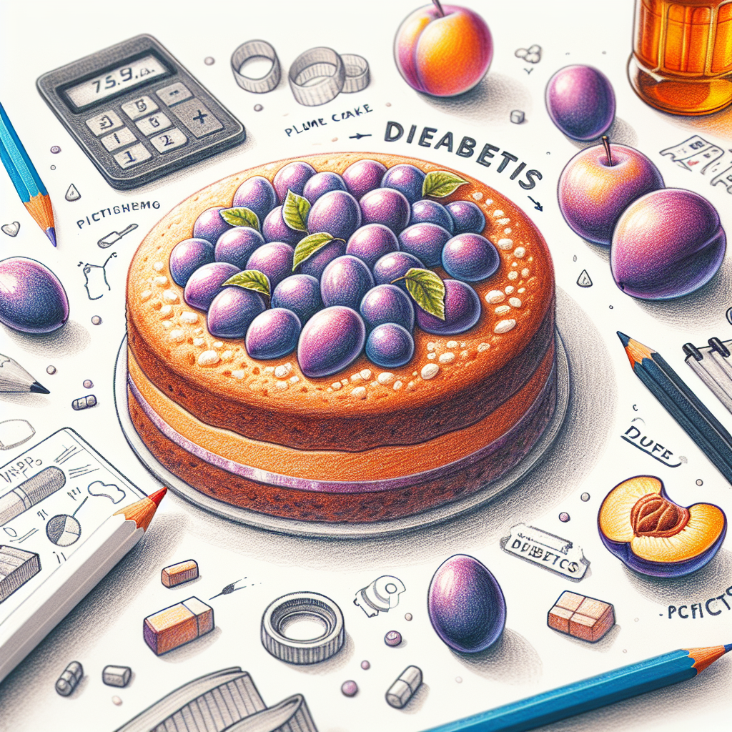 Pastelková ilustrace znázorňující téma: Dezerty pro diabetiky