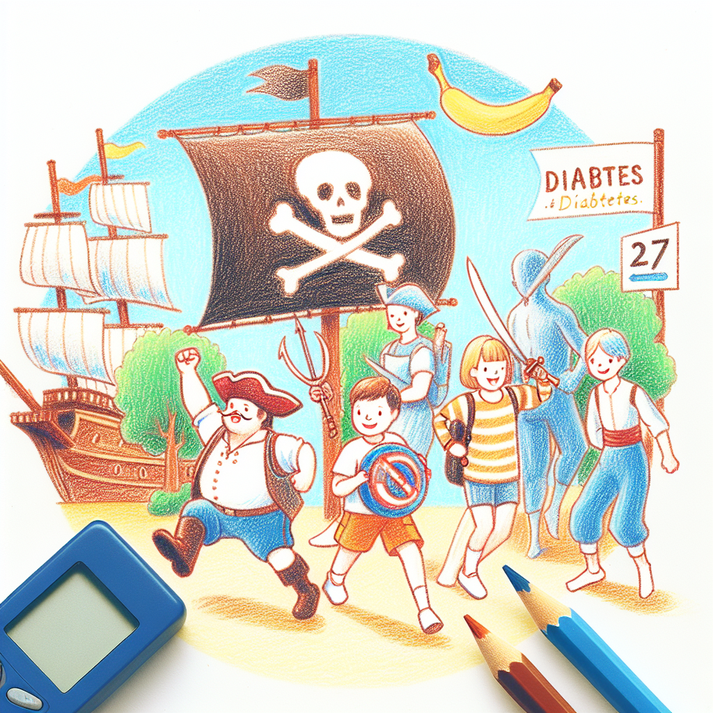 Pastelková ilustrace znázorňující téma: Diabetes a zdraví