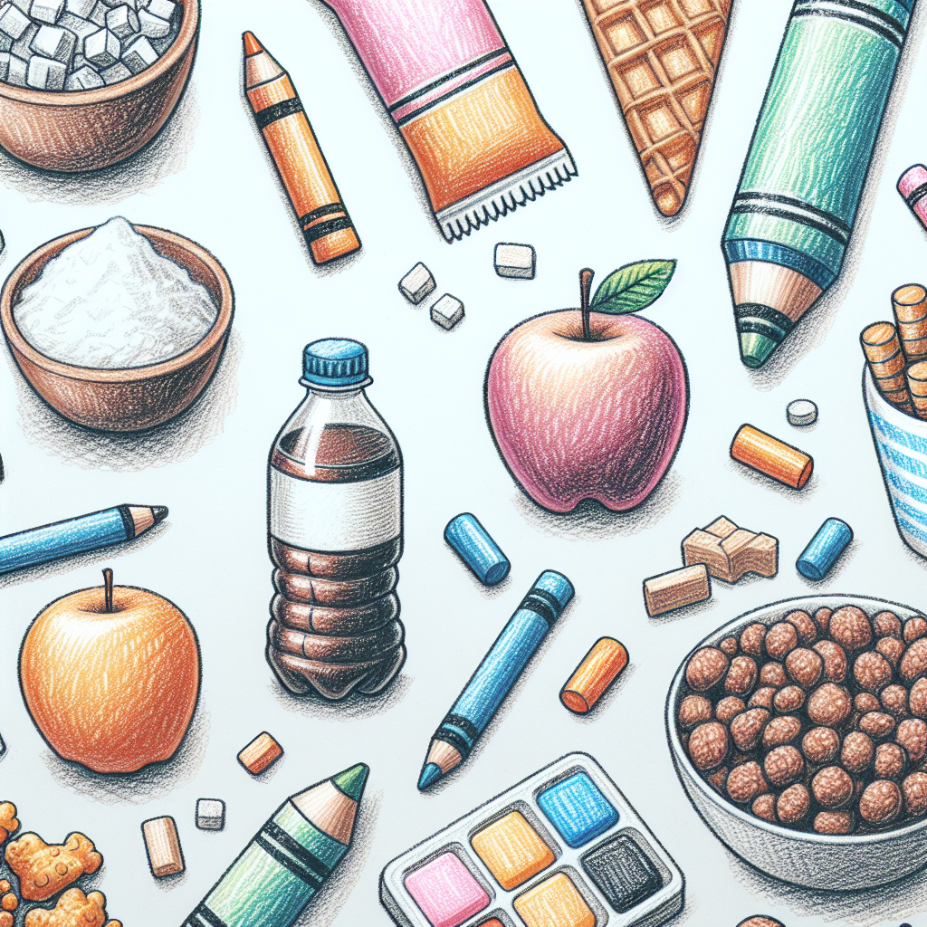 Pastelková ilustrace znázorňující téma: Zdravá výživa
