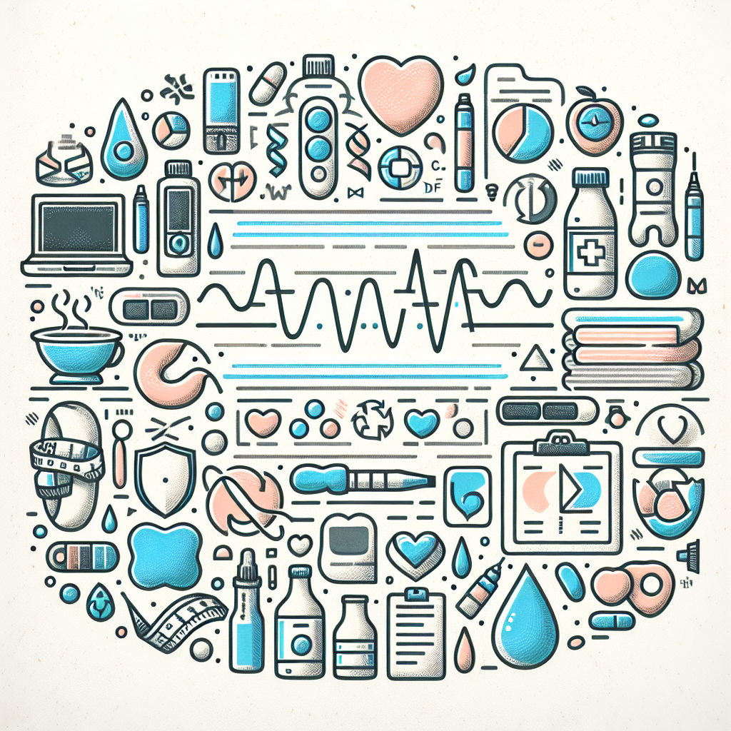 Pastelková ilustrace znázorňující téma: Diabetologie