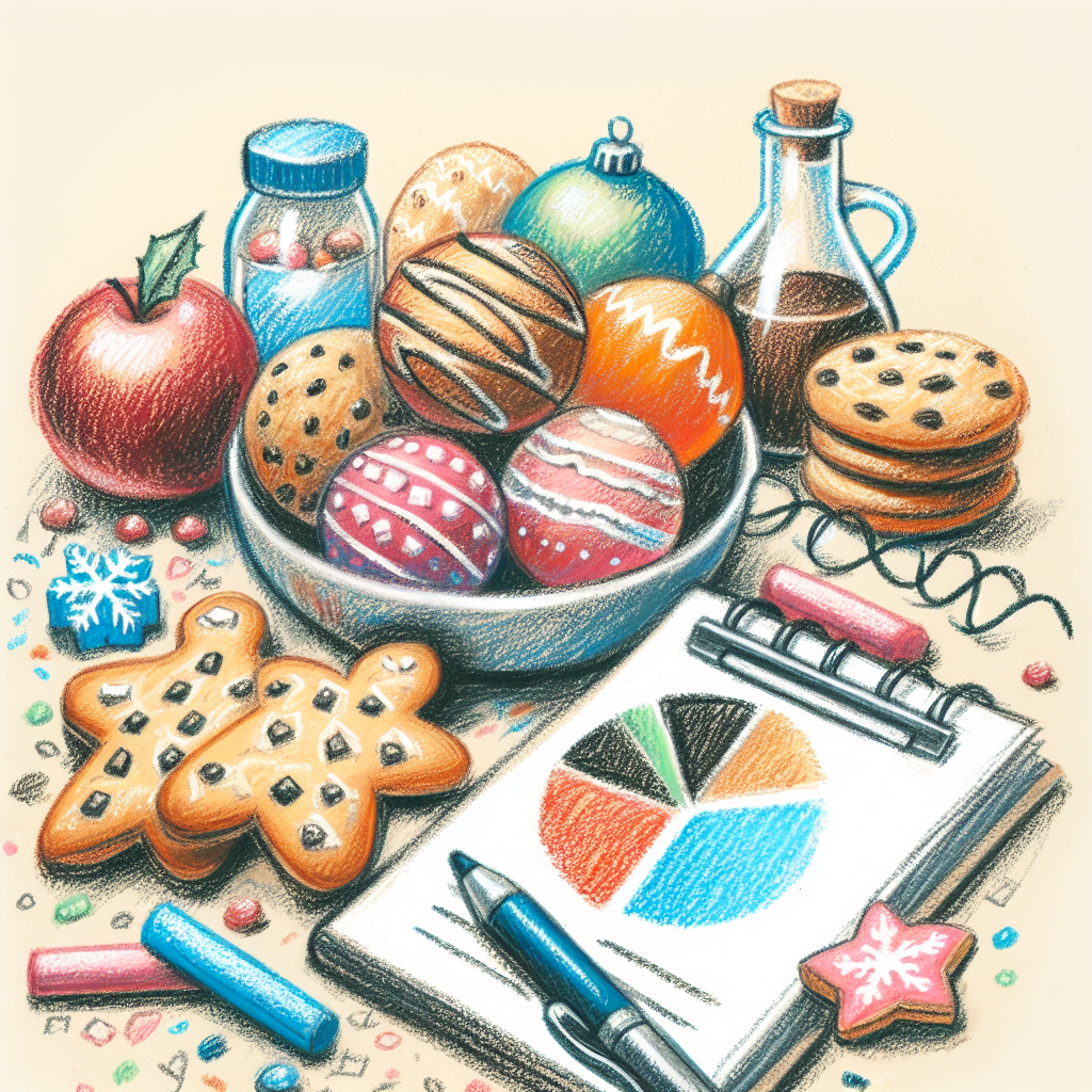 Pastelková ilustrace znázorňující téma: Zdravé pečení