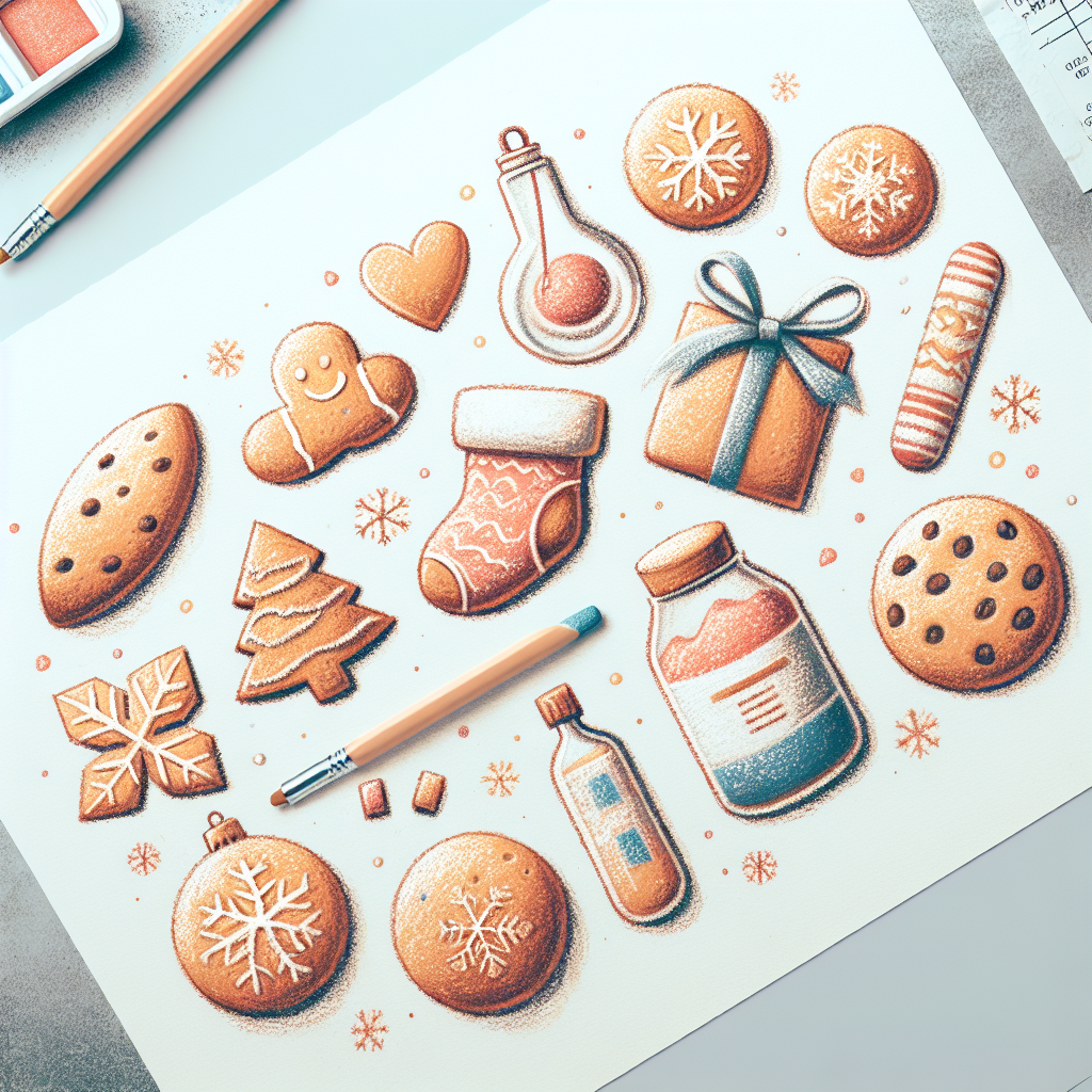 Pastelková ilustrace znázorňující téma: Zdravé recepty