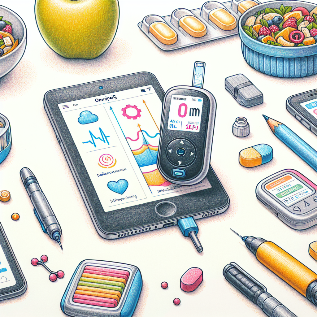 Pastelková ilustrace znázorňující téma: Diabetes