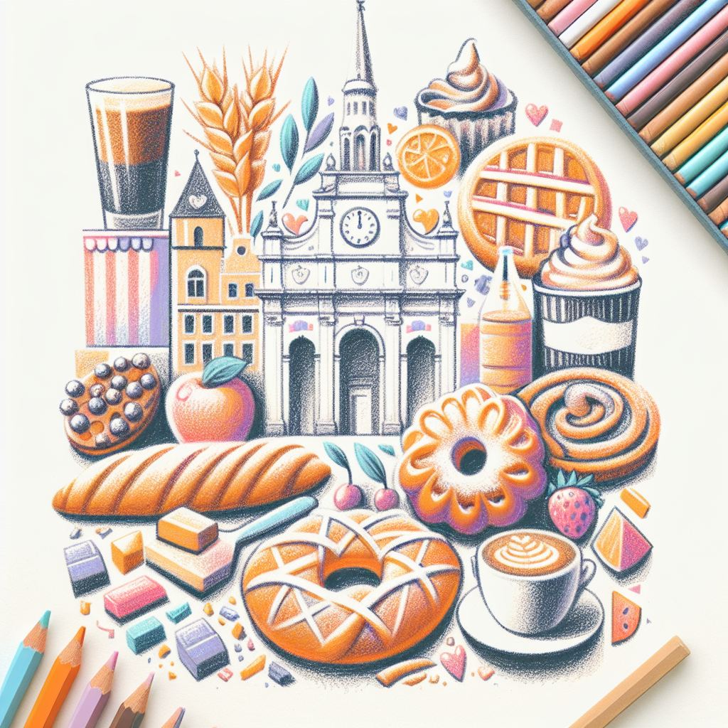 Pastelková ilustrace znázorňující téma: Zdravá strava