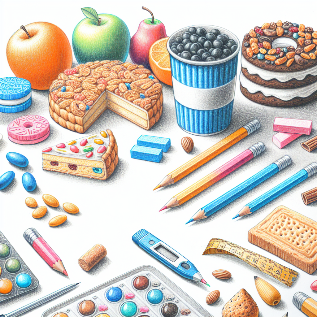 Pastelková ilustrace znázorňující téma: Dia zákusky