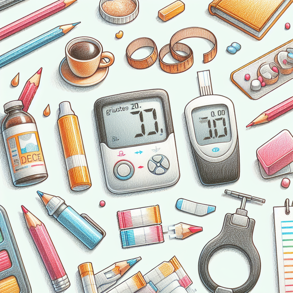Pastelková ilustrace znázorňující téma: Diabetes