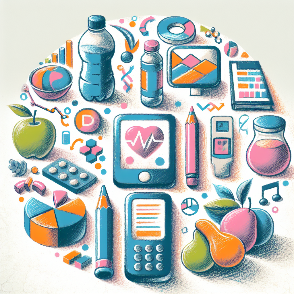 Pastelková ilustrace znázorňující téma: Diabetes