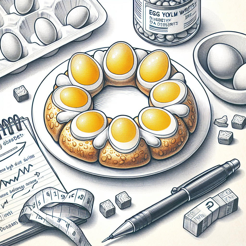 Pastelková ilustrace znázorňující téma: Dezerty pro diabetiky