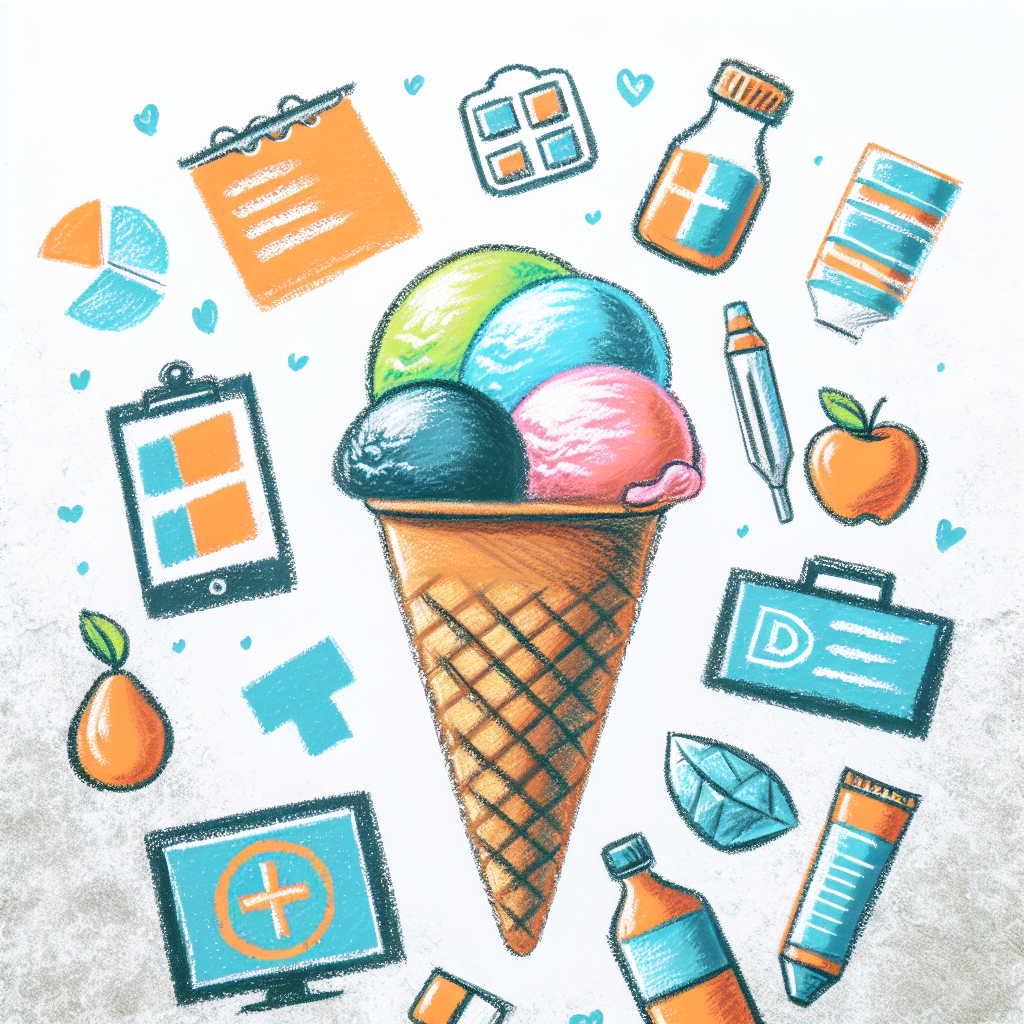 Pastelková ilustrace znázorňující téma: Zdravá výživa