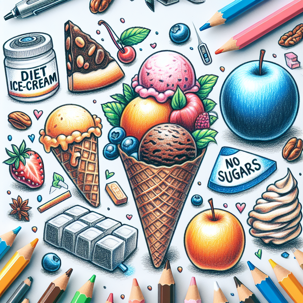 Pastelková ilustrace znázorňující téma: Zdravé dezerty