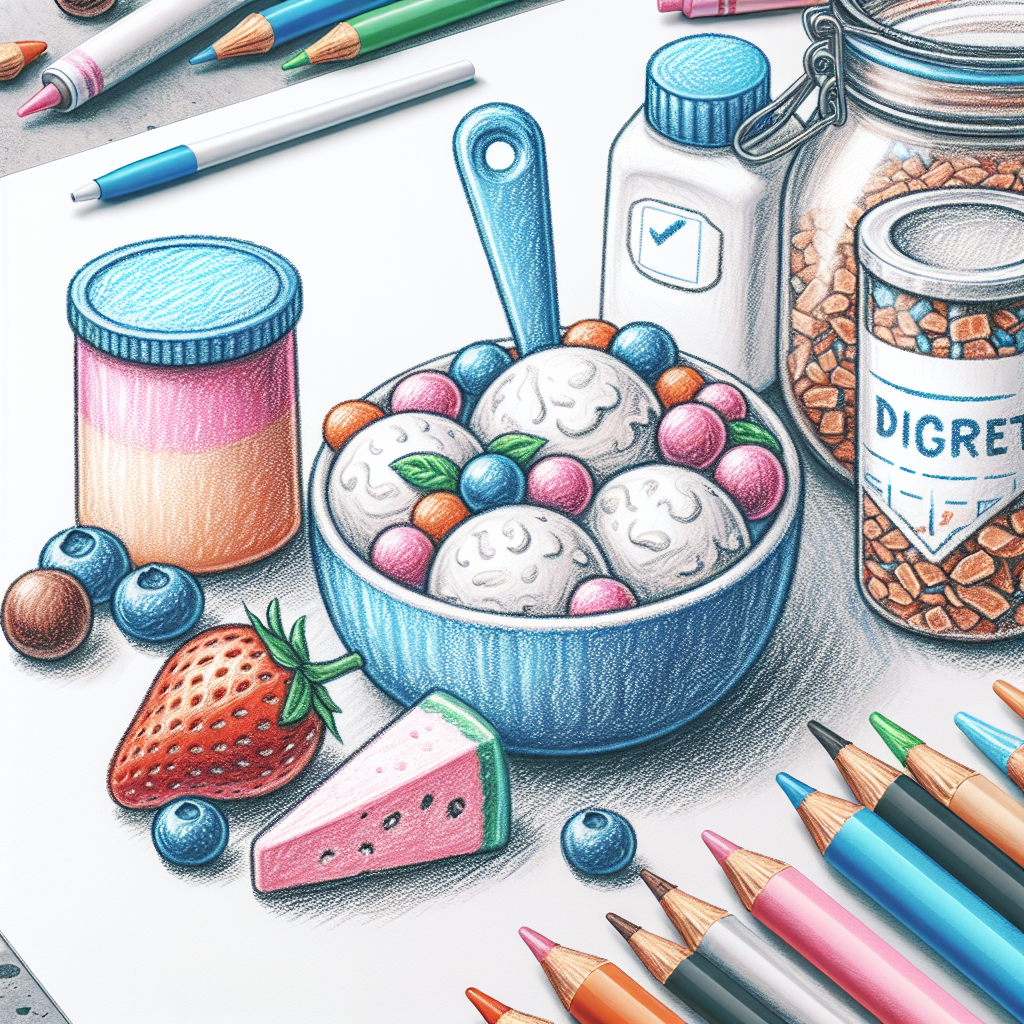 Pastelková ilustrace znázorňující téma: Zdravá strava