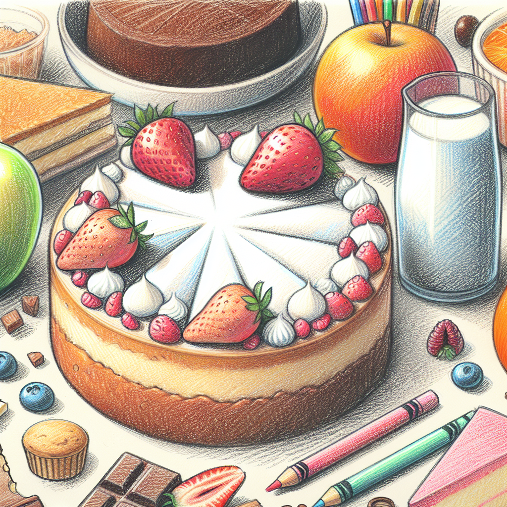 Pastelková ilustrace znázorňující téma: Zdravá výživa