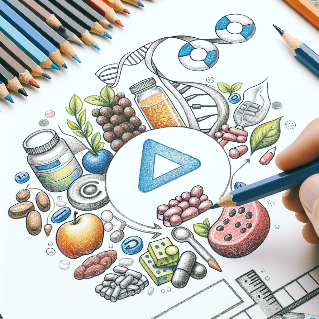 Pastelková ilustrace znázorňující téma: Doplňky stravy