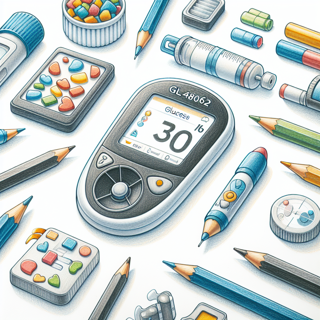 Pastelková ilustrace znázorňující téma: Diabetes
