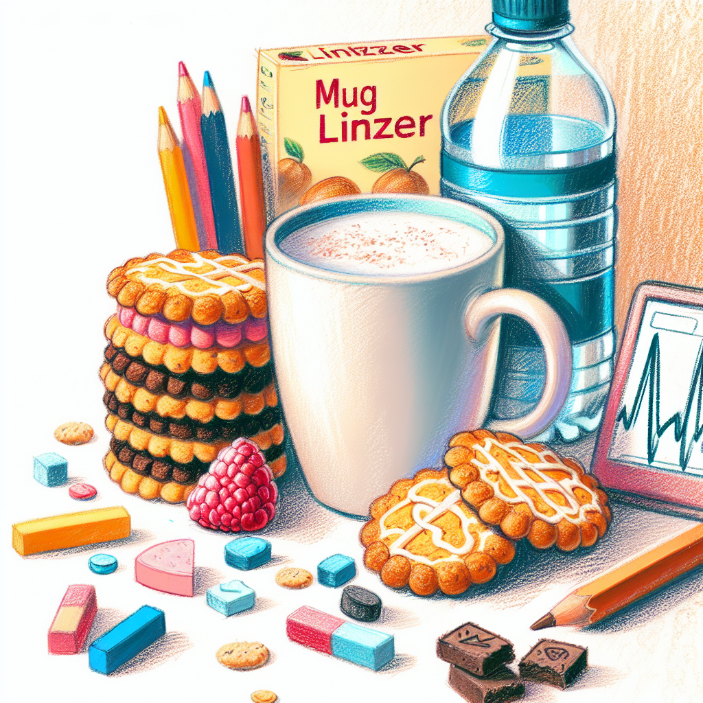 Pastelková ilustrace znázorňující téma: Cukroví