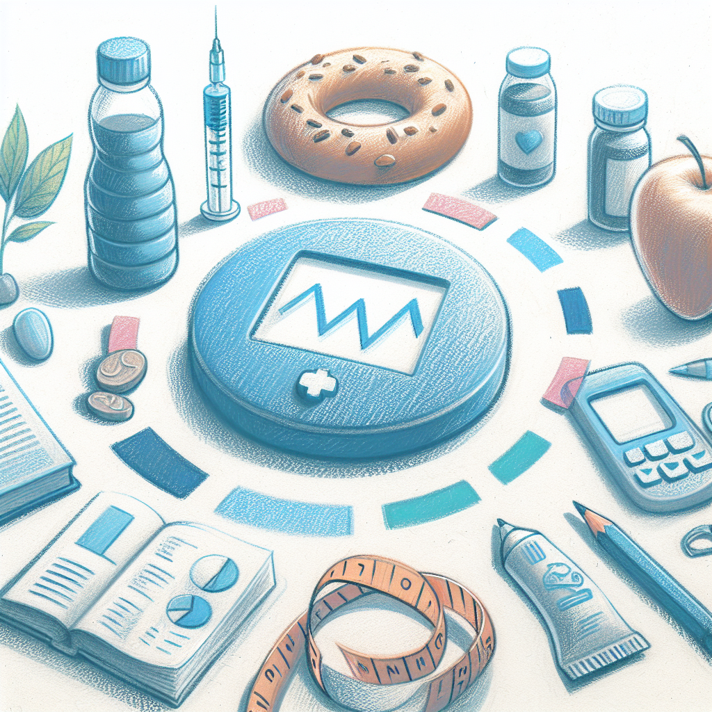 Pastelková ilustrace znázorňující téma: Diabetologie