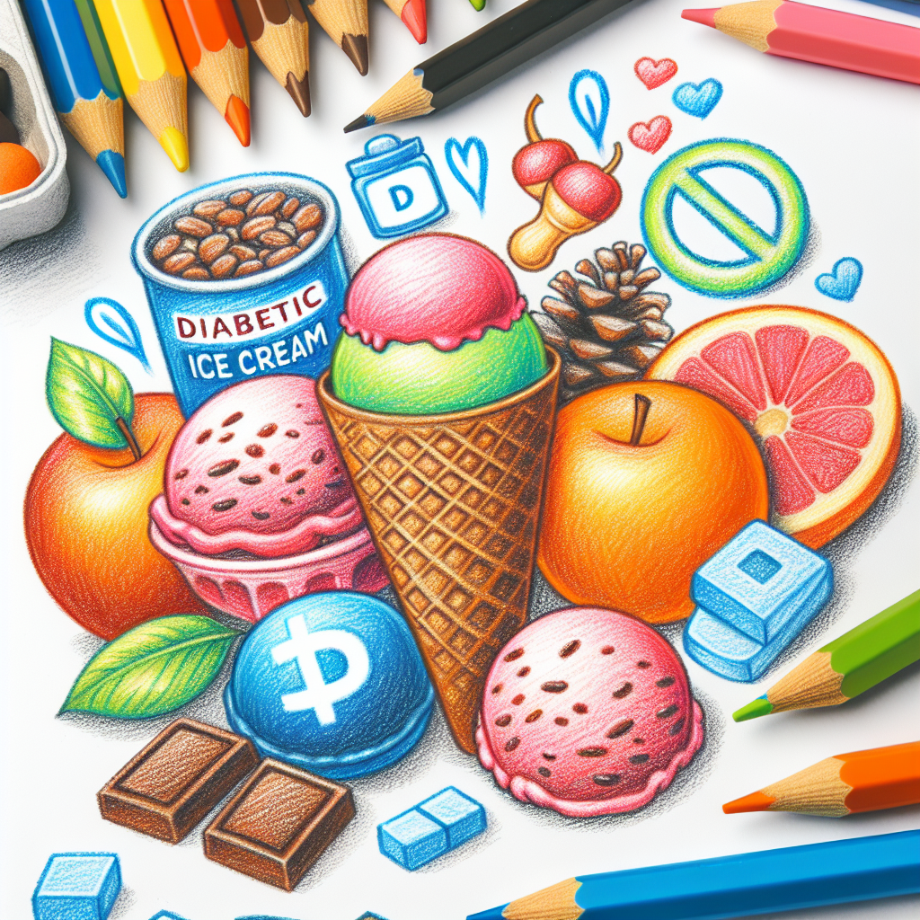 Pastelková ilustrace znázorňující téma: Dia zmrzliny