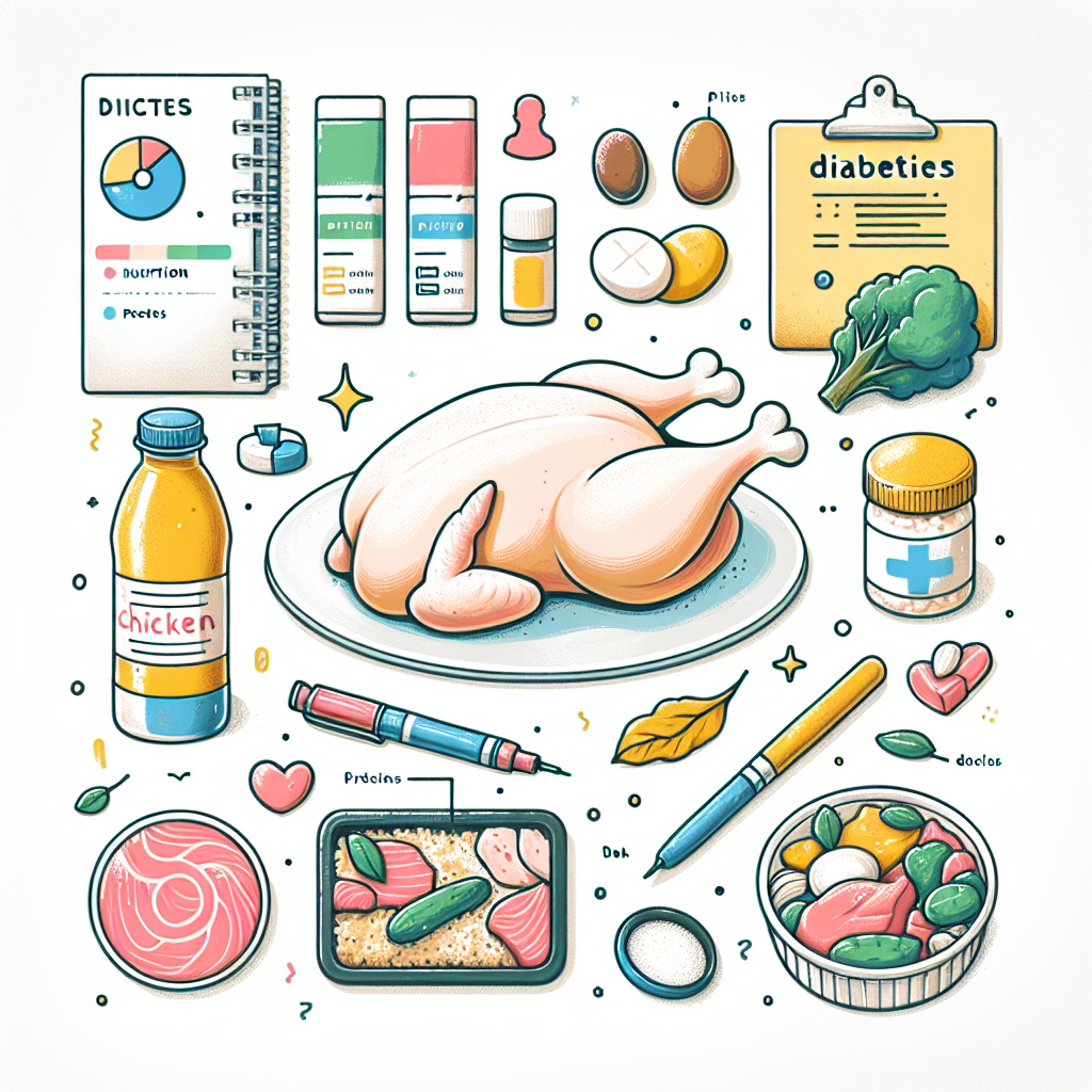 Pastelková ilustrace znázorňující téma: Diabetická dieta