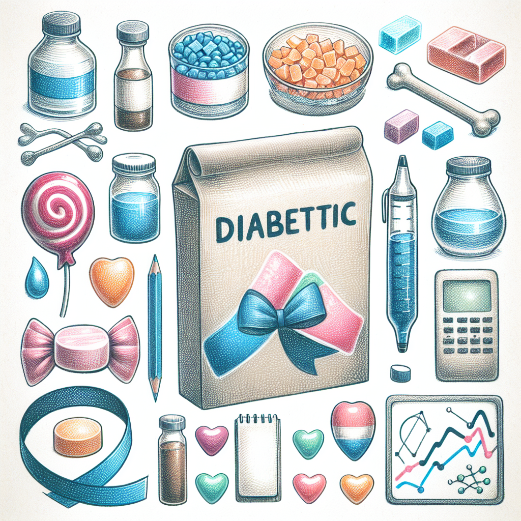 Pastelková ilustrace znázorňující téma: Diabetická výživa