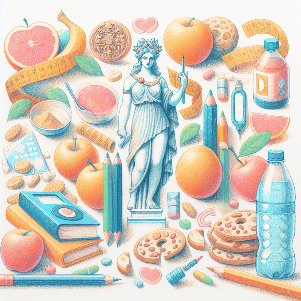 Pastelková ilustrace znázorňující téma: Zdraví a mytologie