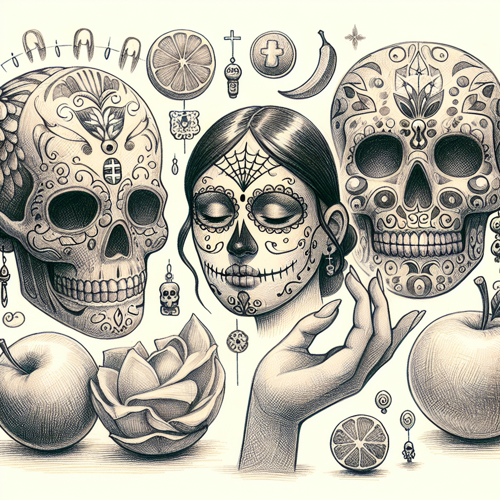 Pastelková ilustrace znázorňující téma: Mexická kultura