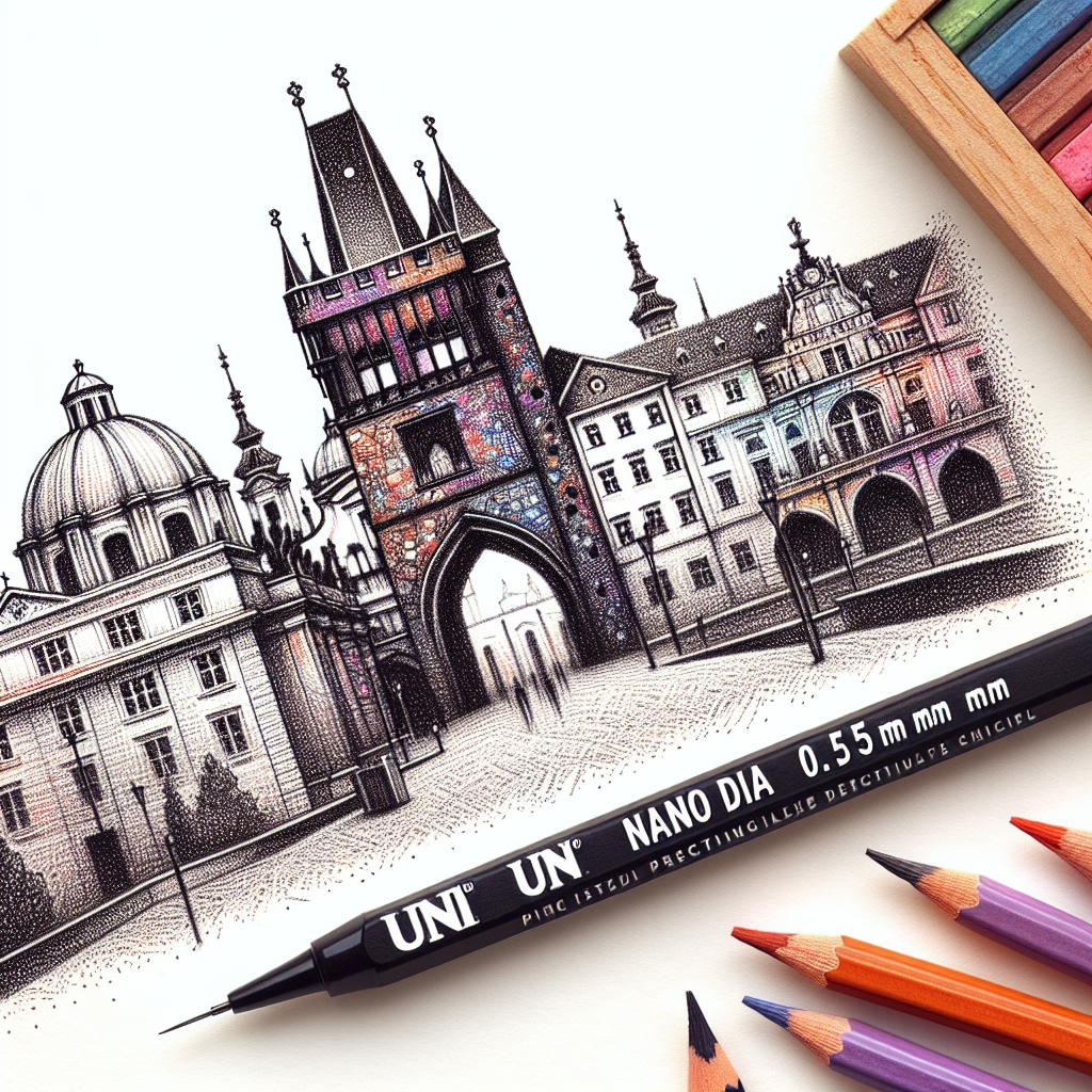 Pastelková ilustrace znázorňující téma: Psaní a kreslení