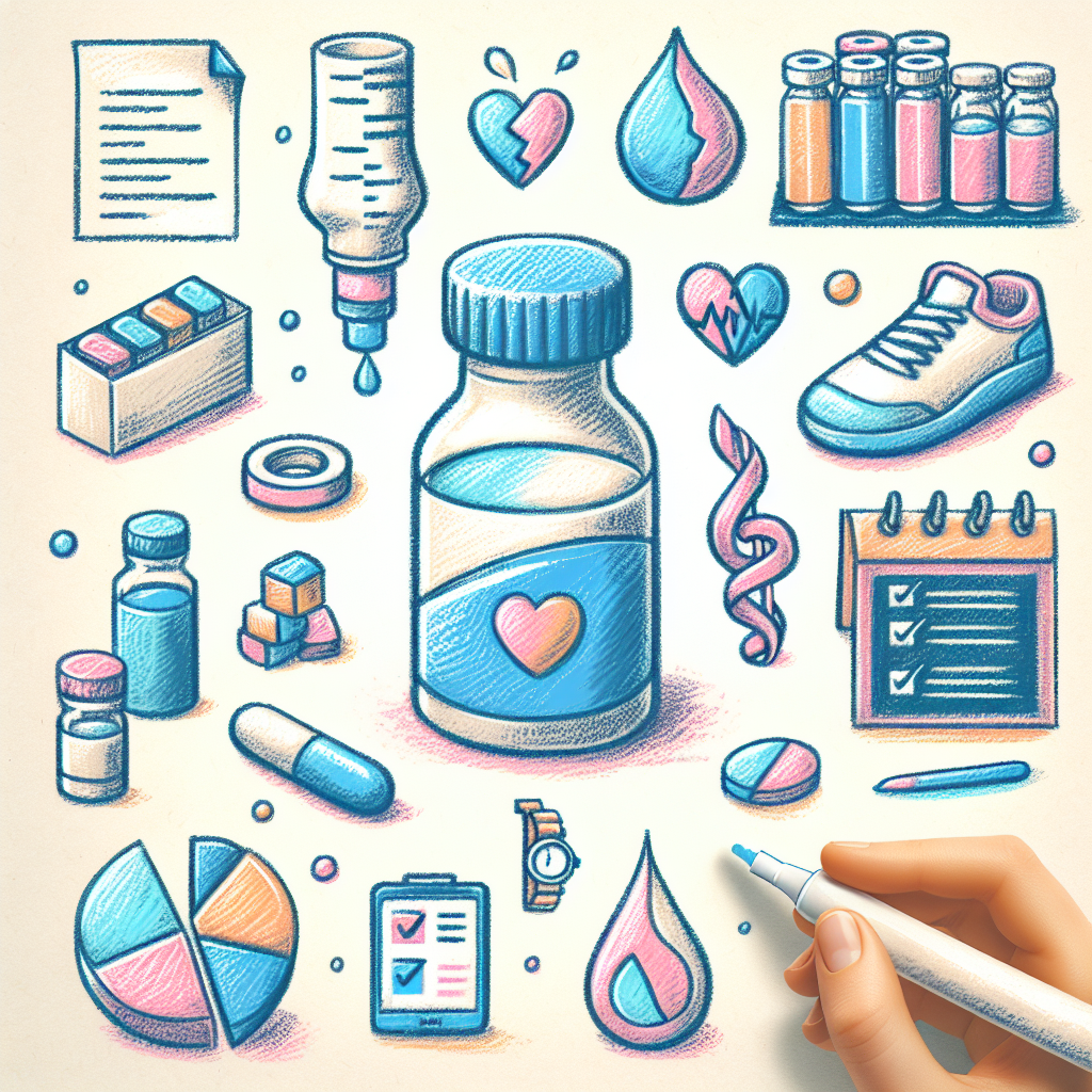 Pastelková ilustrace znázorňující téma: Diabetologie