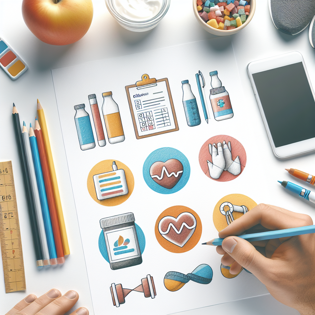Pastelková ilustrace znázorňující téma: Diabetologie